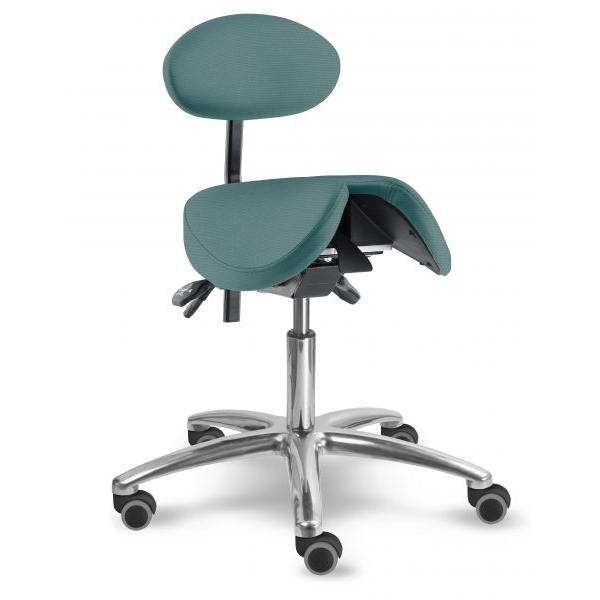 zdravotnická stolička s děleným naklápěcím sedákem a oporou zad 1215 S