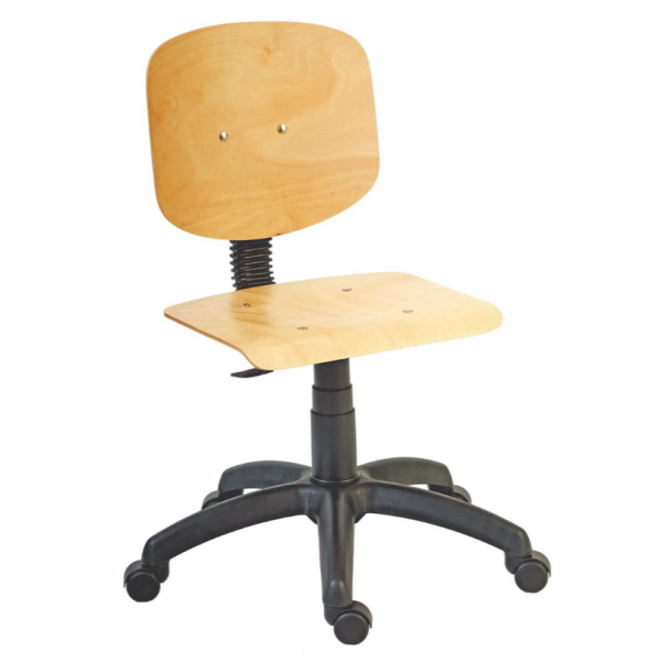 Dílenská židle 1290 L NOR s bukovou překližkou