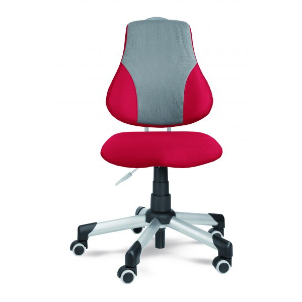 Dětská rostoucí židle Actikid A2 látka červená a síťovina šedá