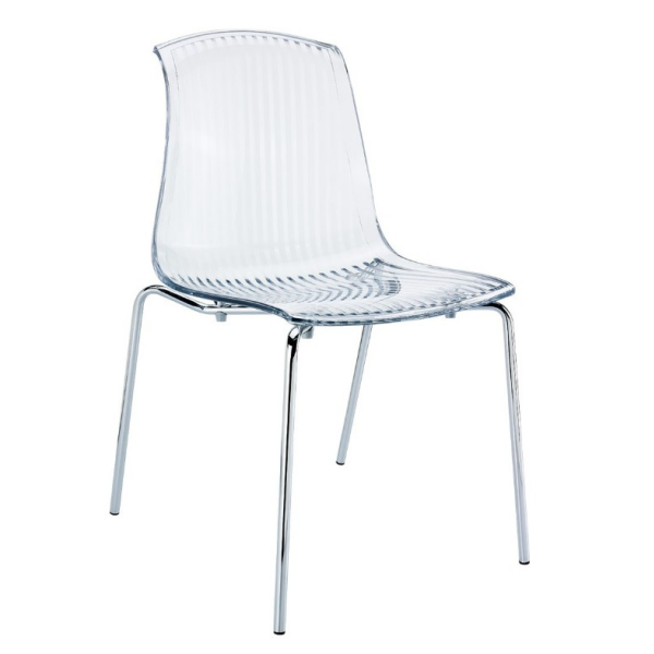 Plastová židle ALLEGRA kouřová