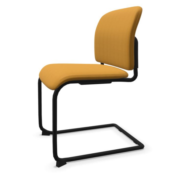 Konferenční židle BIT 580V, čalounění žluté, kostra černá
