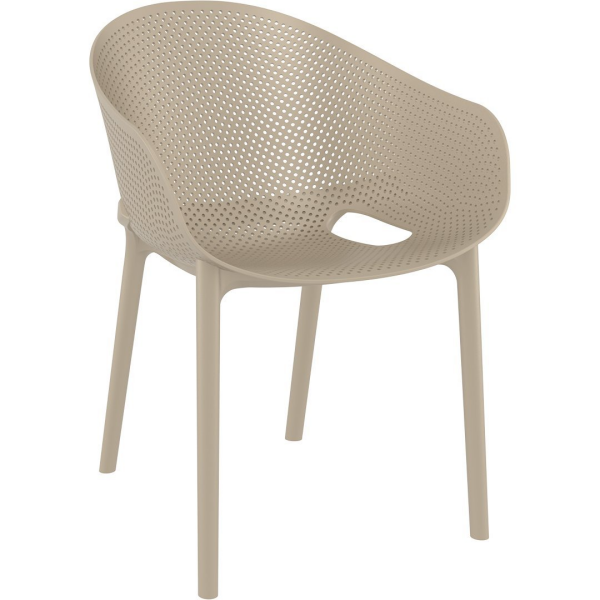 Plastová židle SKY PRO dove grey  béžovo šedá