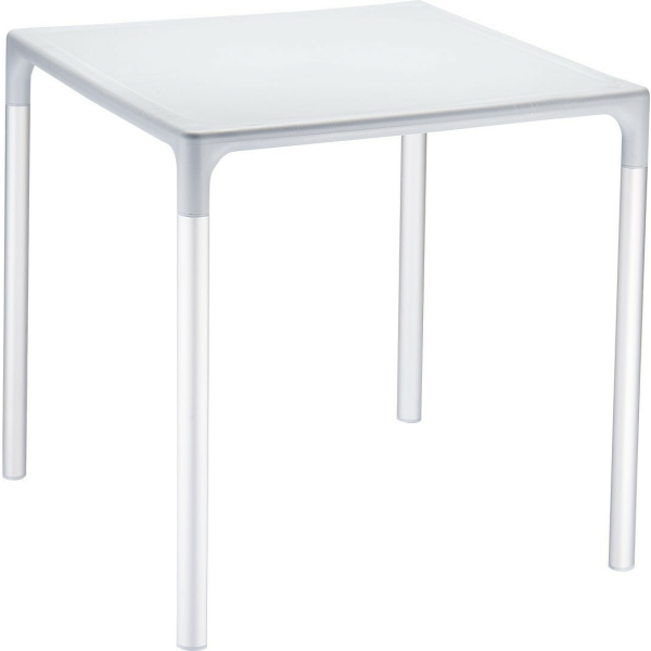 Plastový stůl MANGO ALU - barva plastu šedá