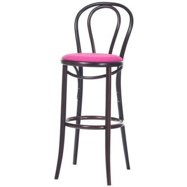Barová židle č. 132 s čalouněným sedákem