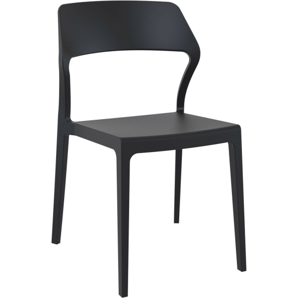 Plastová židle SNOW černá
