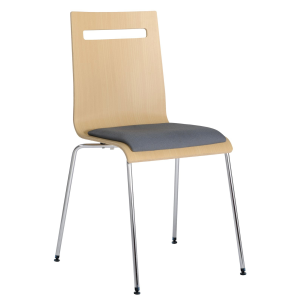 Dřevěná konferenční židle Elsi TC s čalouněným sedákem