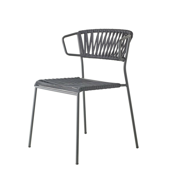 Zahradní židle ARMCHAIR LISA FILO - kostra antracit + výplet