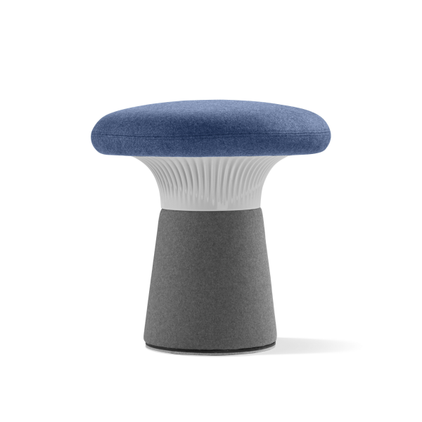 Taburet Funghi - bílý plast