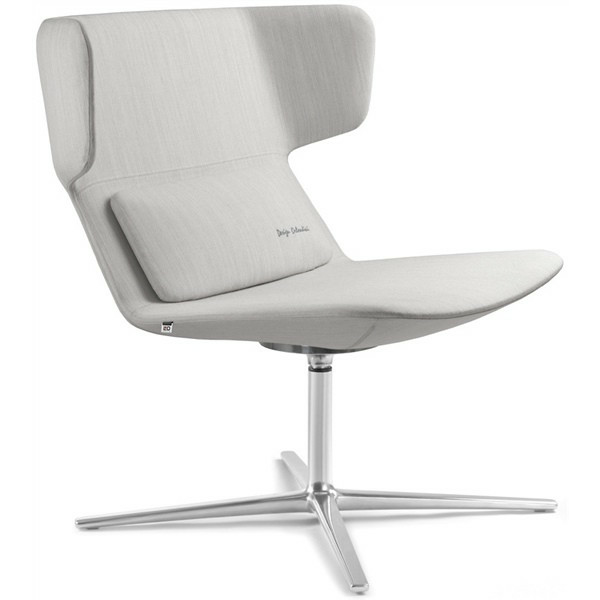 Designové křeslo Flexi Lounge FL-L leštěný hliník