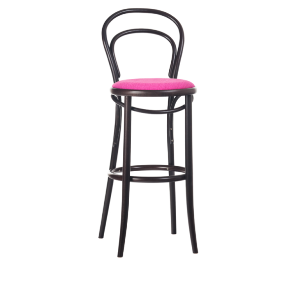 Dřevěná barová židle - sedák čalouněný