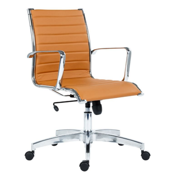 Čalouněná kancelářská židle s prošitím KASE 8850 - nízký opěrák