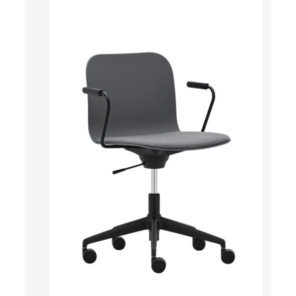 Plastová židle LAMBDA LA 4002.151 s čalouněným sedákem