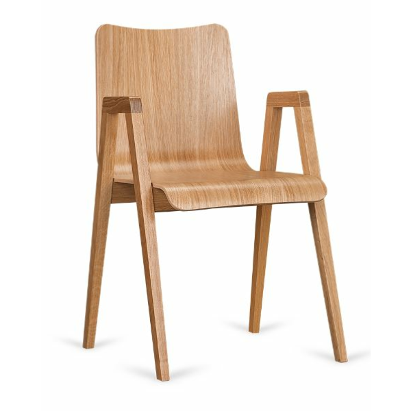 Dřevěná konferenční židle LINK s područkami