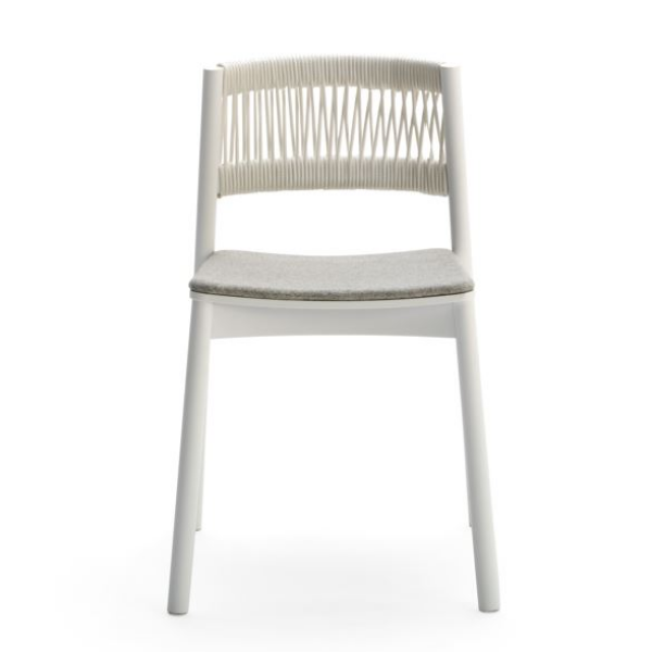 Dřevěná židle LOAD 643 s čalouněným sedákem