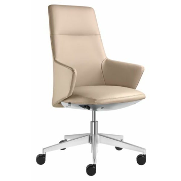 Kancelářské křeslo MELODY DESIGN 786-FR leštěný hliník