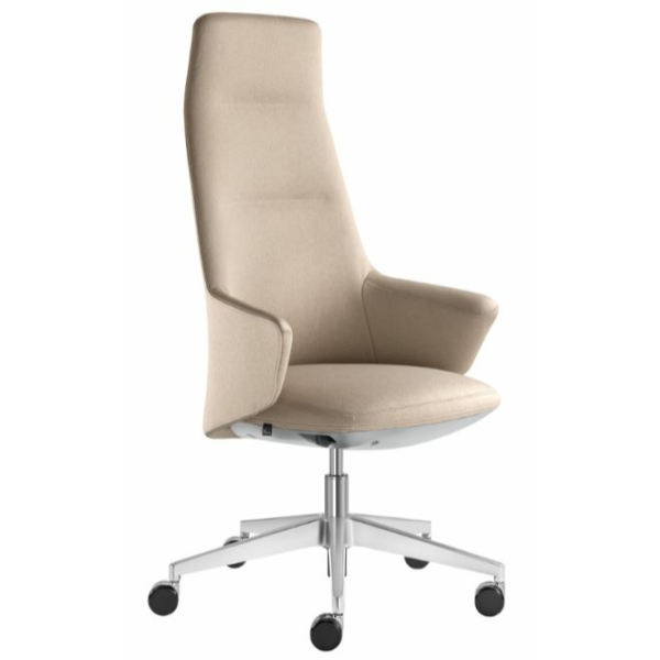 Kancelářské křeslo MELODY DESIGN 796-FR leštěný hliník