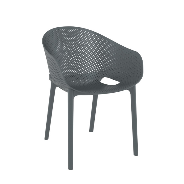 Plastová židle SKY PRO  tmavě šedá