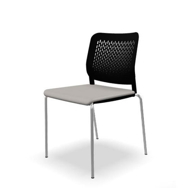 Plastová židle TIME 171-N4 s čalouněným sedákem