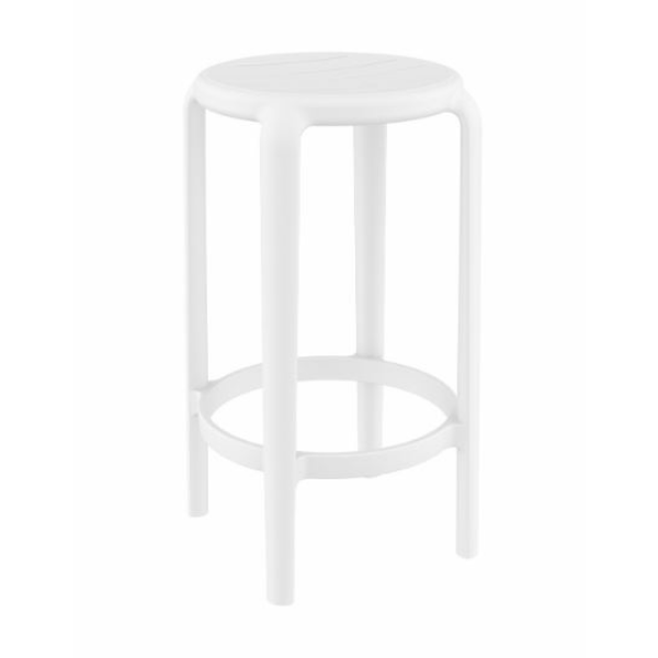 Plastová barová židle TOM 65 bílá