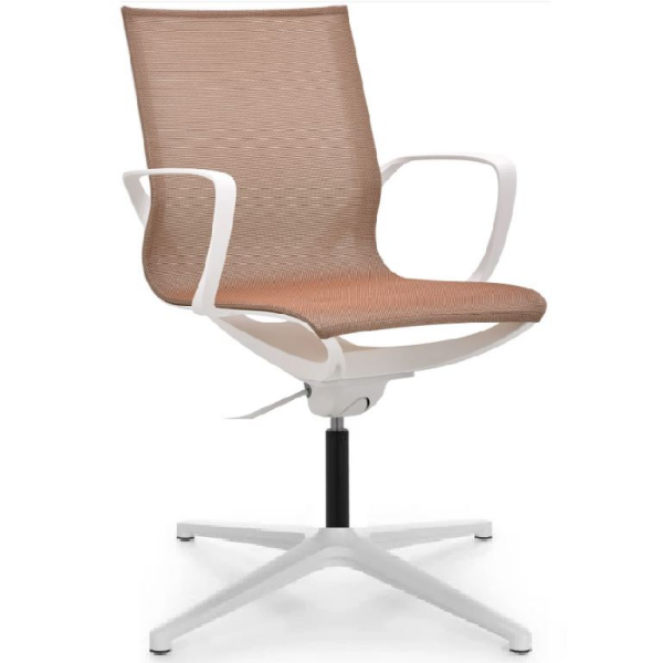 Konferenční židle ZERO G plasty bílé s područkami